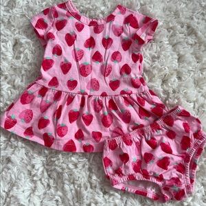Baby girl strawberry outfit